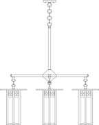 Glasgow Chandelier 9-Inch Long Body w/4 Lights