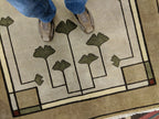 Ginkgo Oatmeal Hand-Knotted Wool Rug PC-21A –  View from Overhead to Ginkgo