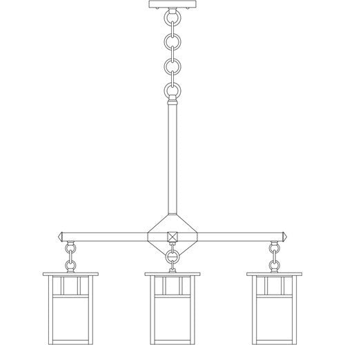 Huntington Chandelier HCH-4L/4-1-DT