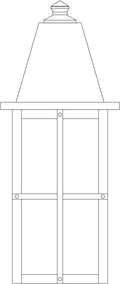 Hartford Long Body Flush Wall Mount HW-8L