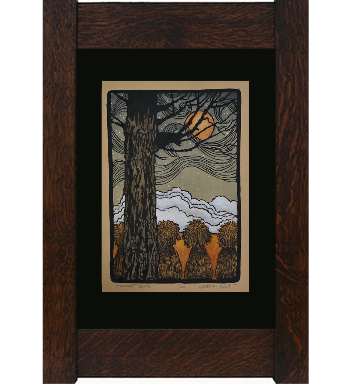 Framed Harvest Moon Print by Kathleen West Lifestyle