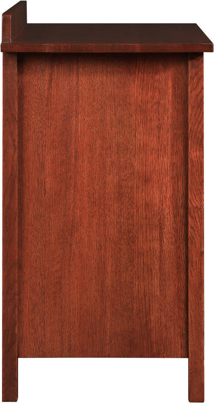 Harvey Ellis Nightstand by Stickley with two doors and a drawer on a white background
