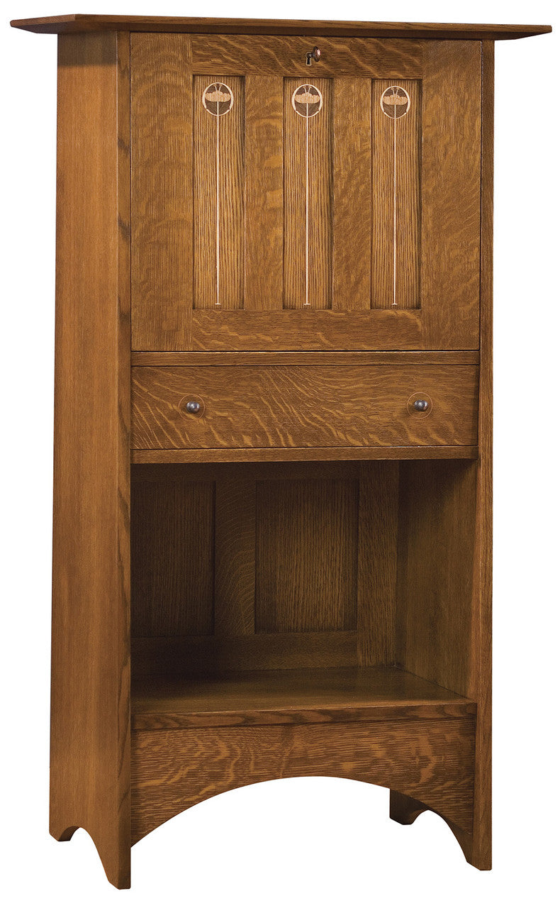 Wooden cabinet with a white background