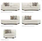 Set of Hayward curved sofa and bumper furniture pieces on a white background