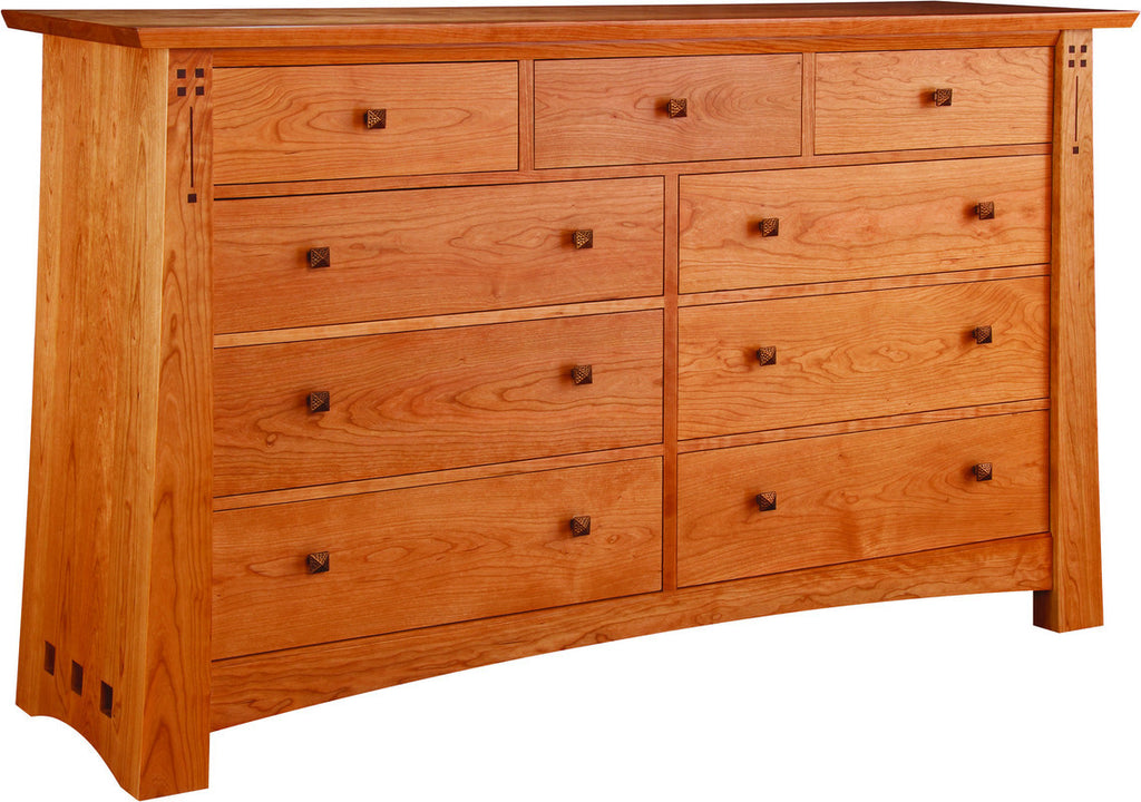 Stickley Highlands Master Dresser. Wooden dresser with multiple drawers.