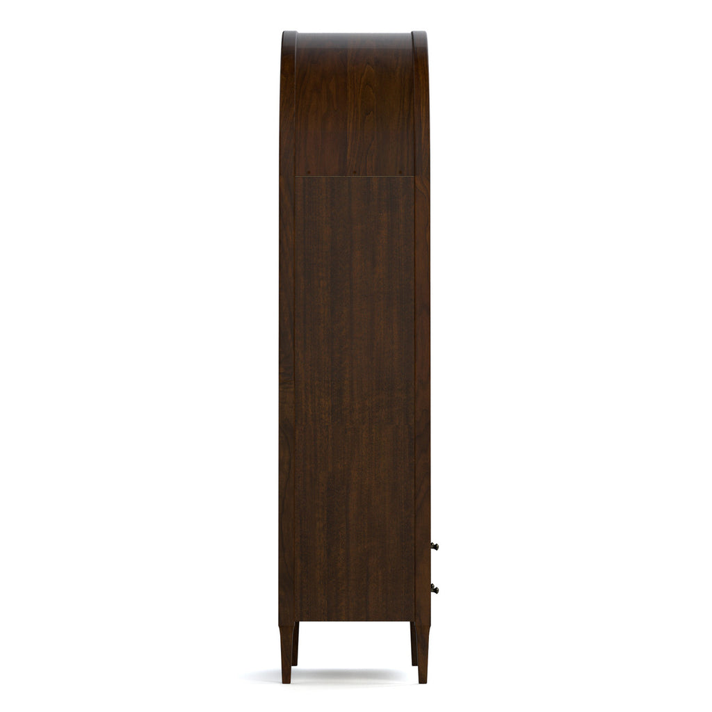 Side view of Hudson Valley Bookcase. 