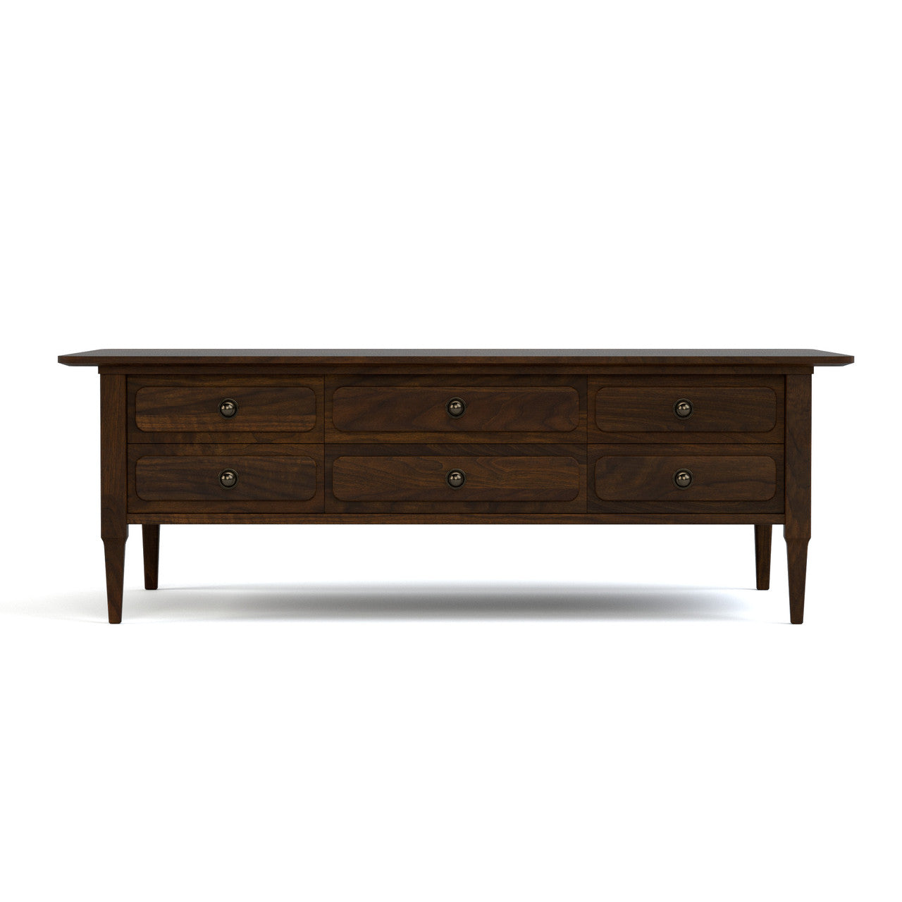 Hudson valley cocktail table, front view. 