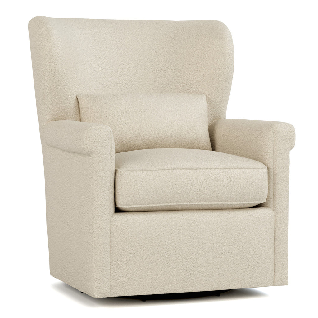 Beige armchair on a white background