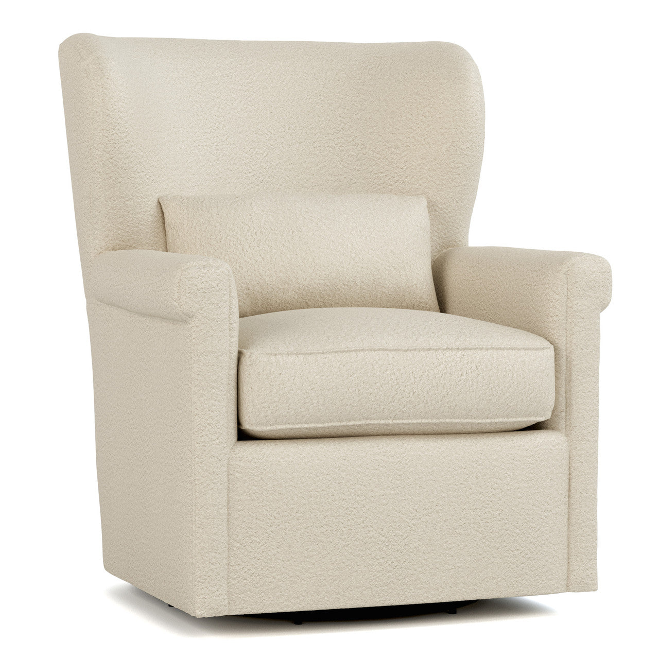 Beige armchair on a white background