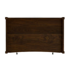 Wooden headboard on a white background