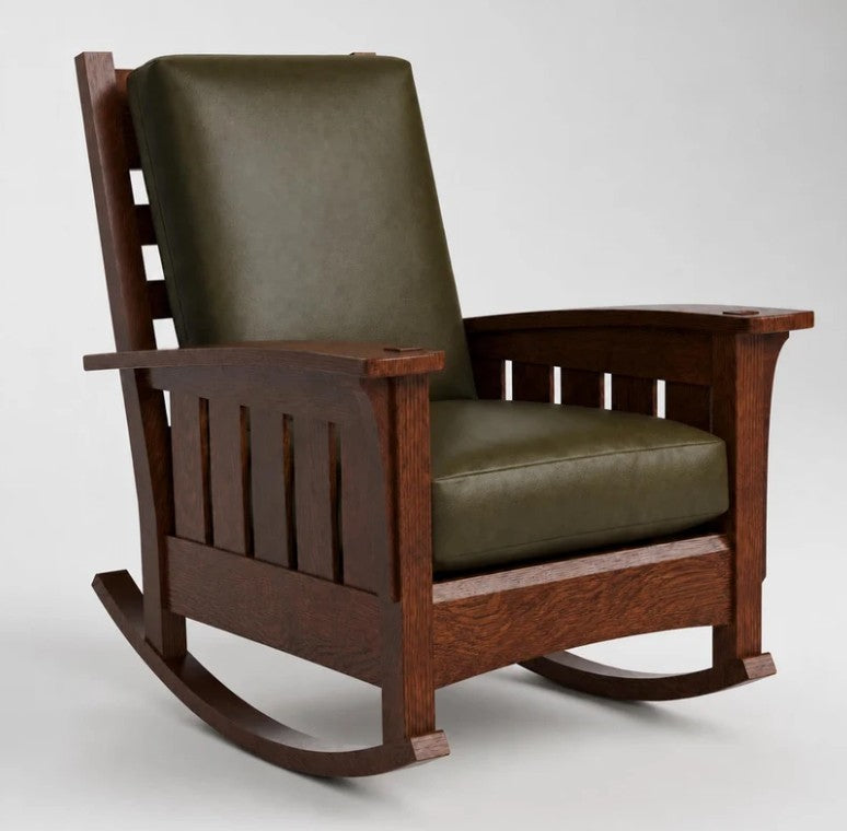 Bow Arm Rocker with Loose Cushion by Stickley - Promo