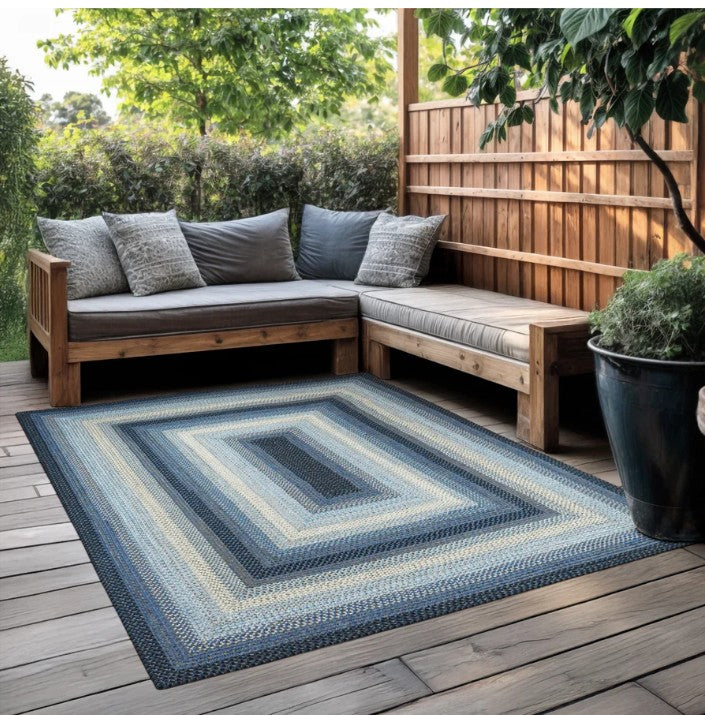 Juniper Blue Braided Outdoor Rug