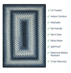 Juniper Blue Outdoor Braided Rug