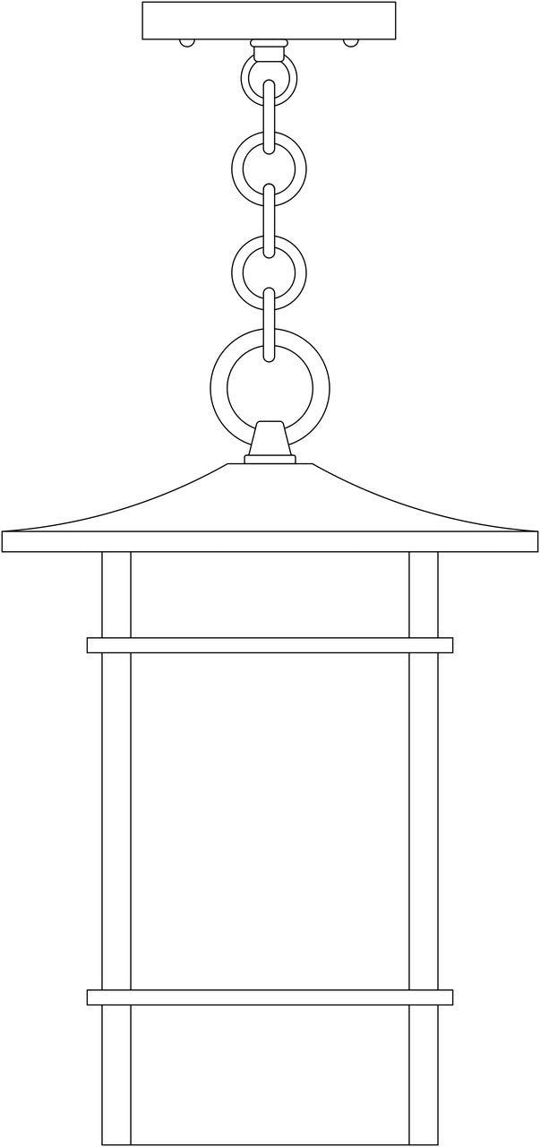 A line drawing of the Katsura hanging pendant