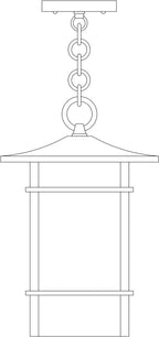 A line drawing of the Katsura hanging pendant