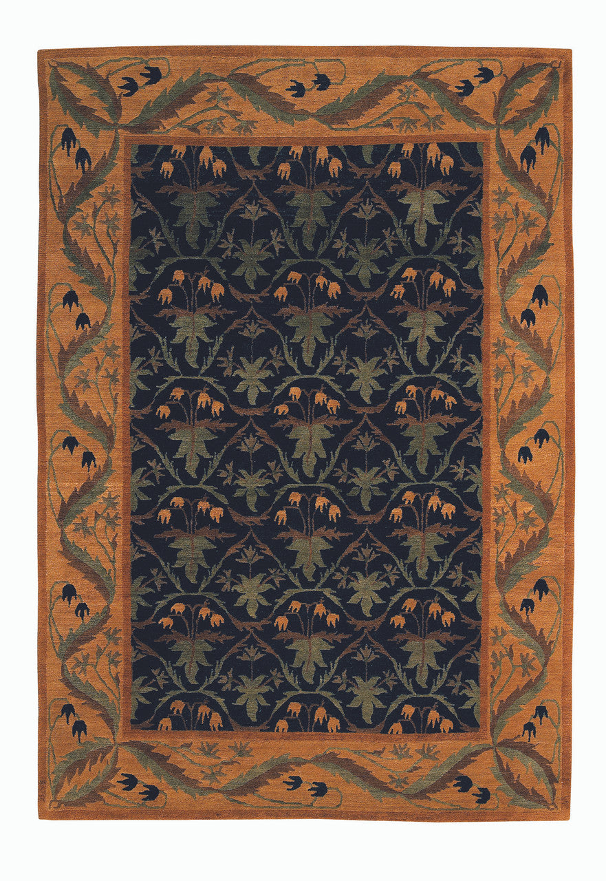 Craftsman Lily Field Black Rug