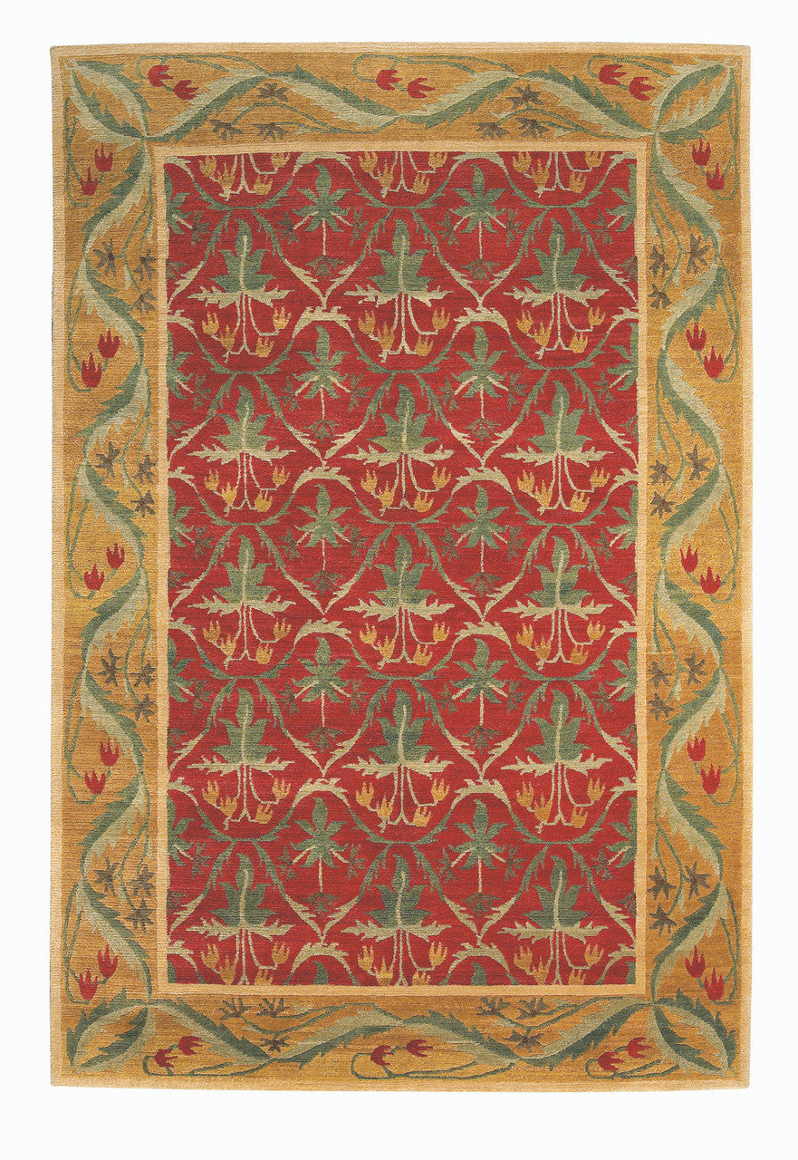 Craftsman Lily Field Ruby Rug