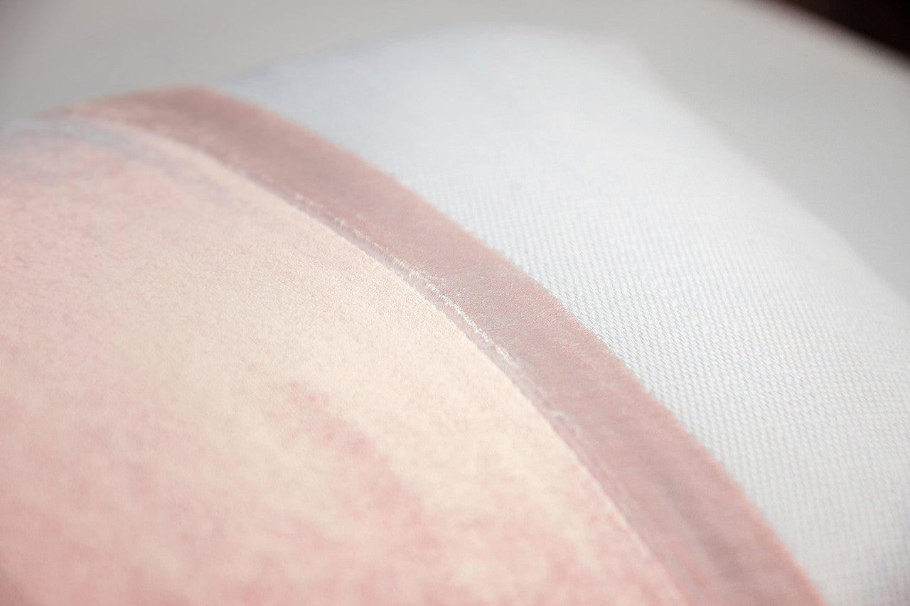 Blush Linen Stripe Oblong 12' x 24" Pillow