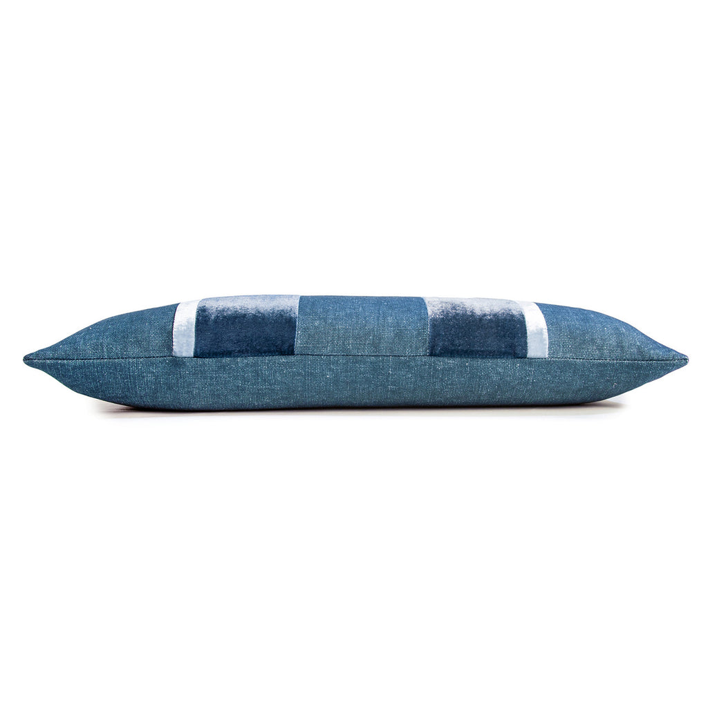 Denim Linen Stripe Oblong 12' x 24" Pillow