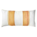 Gold Beige Linen Stripe Oblong 12' x 24" Pillow