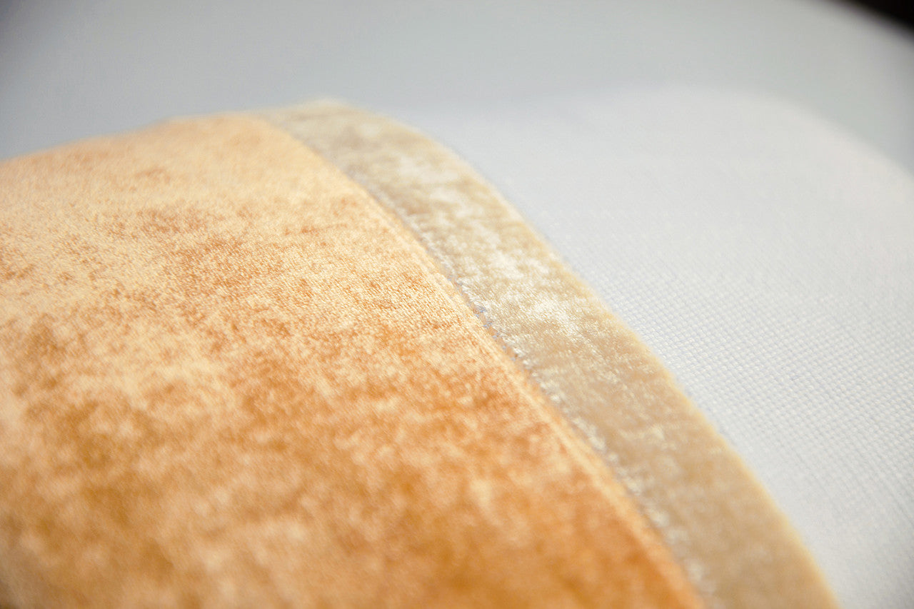 Gold Beige Linen Stripe Oblong 12' x 24" Pillow