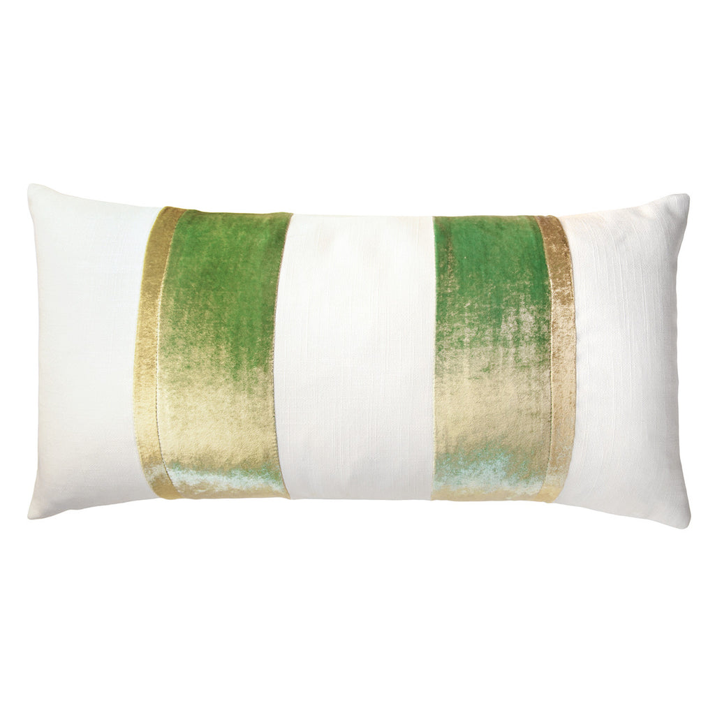 Grass Linen Stripe Oblong 12' x 24" Pillow