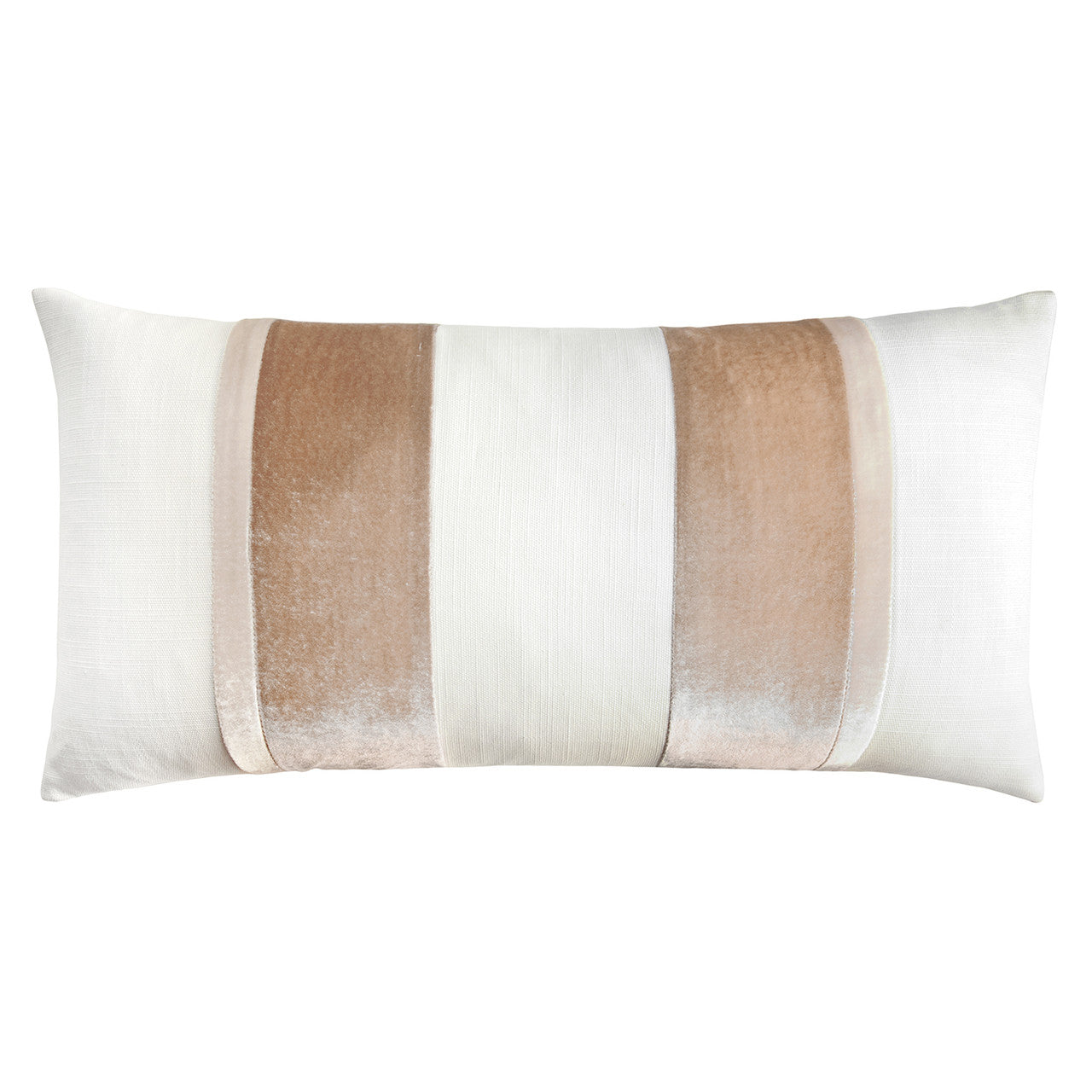 Latte Linen Stripe Oblong 12' x 24" Pillow