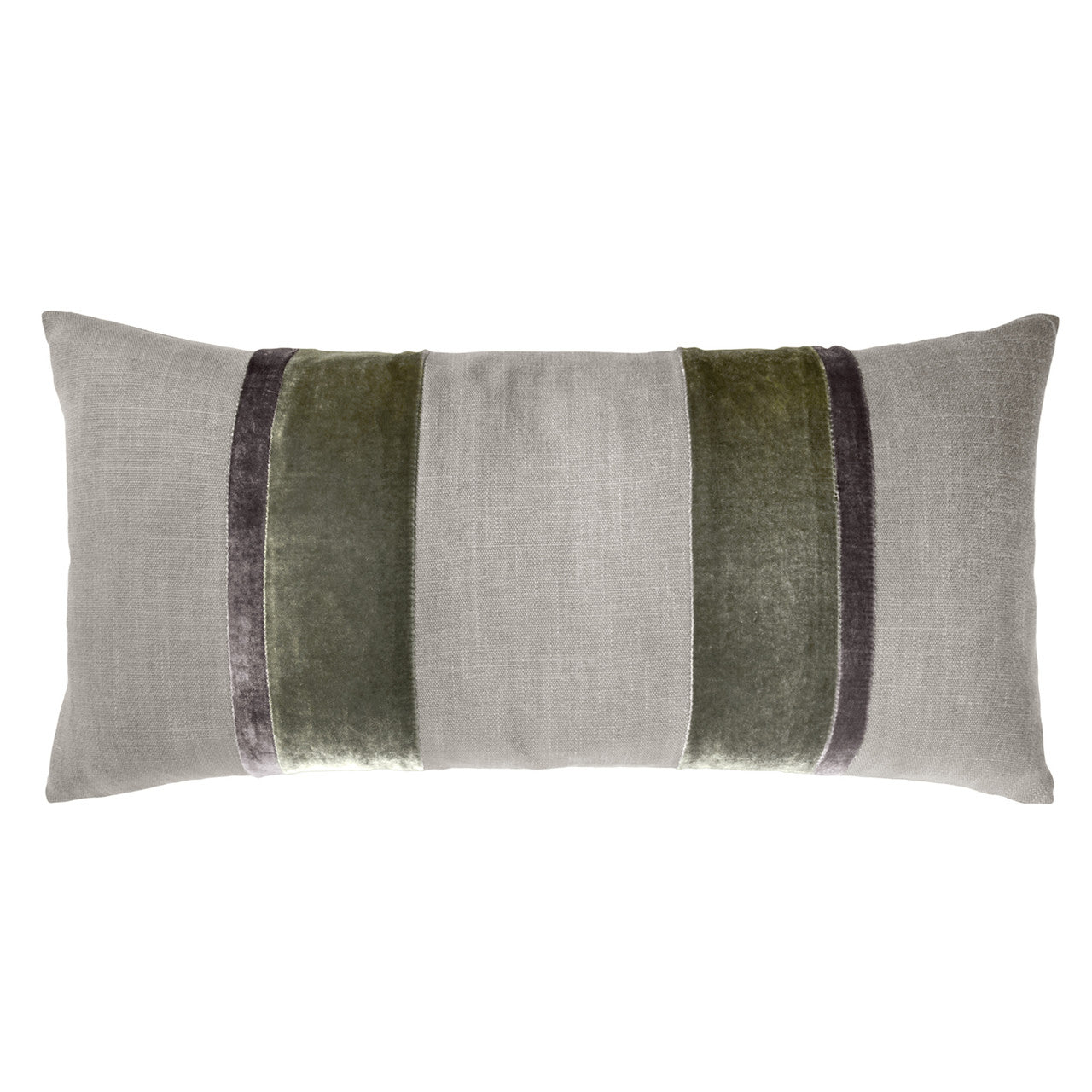 Oregano Linen Stripe Oblong 12' x 24" Pillow