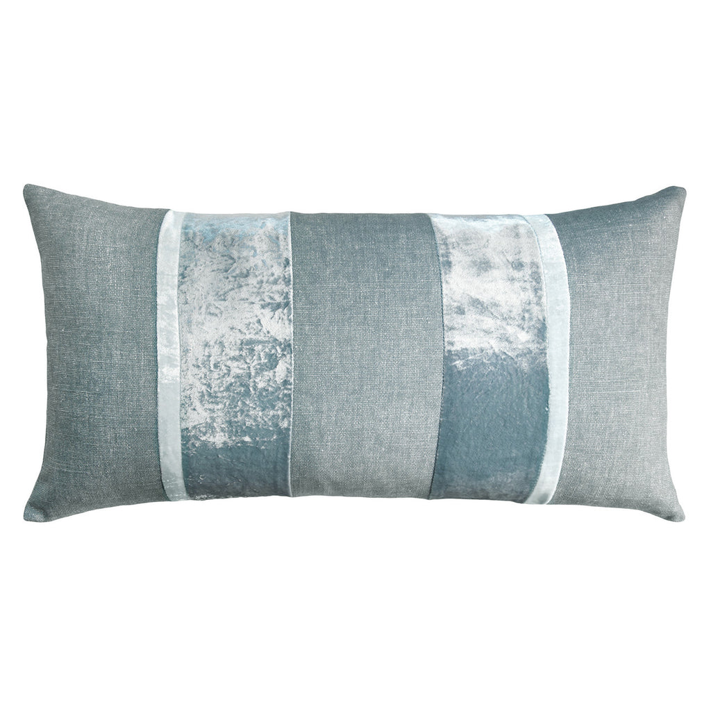Sage Linen Stripe Oblong 12' x 24" Pillow