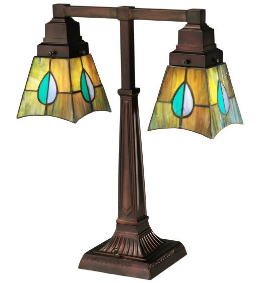 19.5"H Mackintosh Leaf 2 Arm Desk Lamp 24284-M