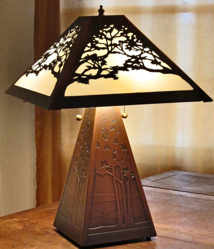 Landscape Table Lamp with Alternate shade by James Mattson