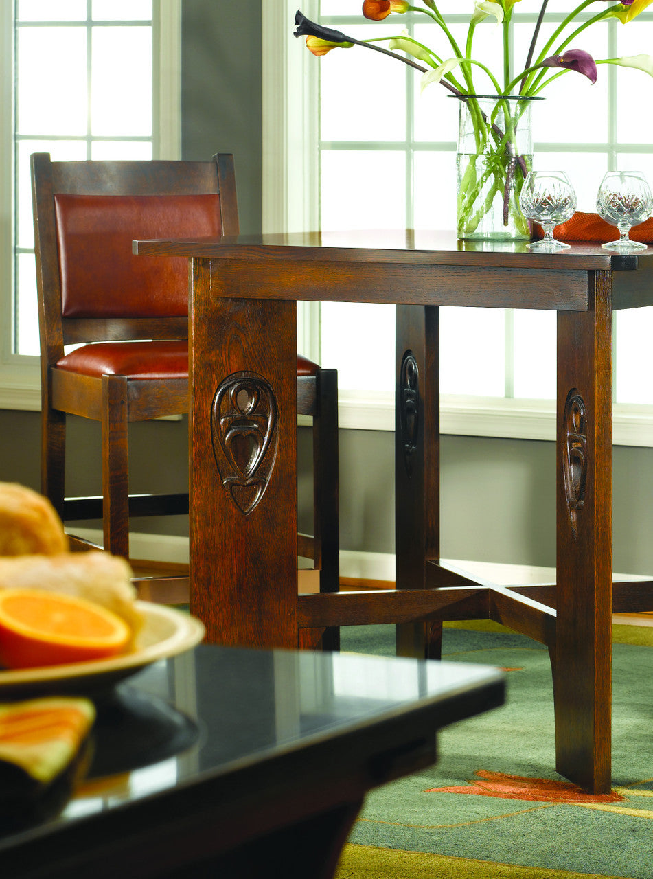 Upholstered Back Stool by Stickley