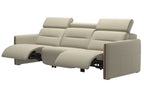 Stressless Emily V2 Wood Arm Power Sofa with Adjustable Headrest