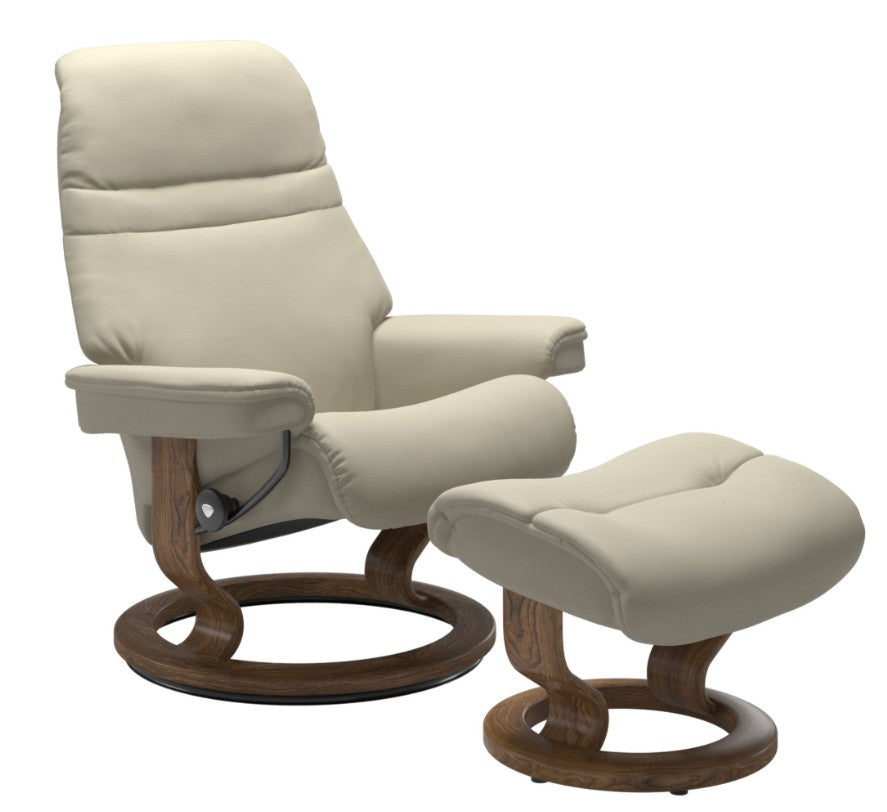 Stressless Sunrise Classic Chair and Ottoman