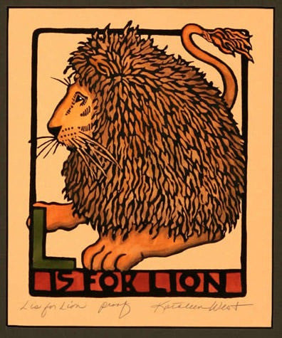 L is for Lion Print
