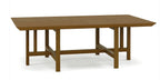 Wooden dining table on a white background