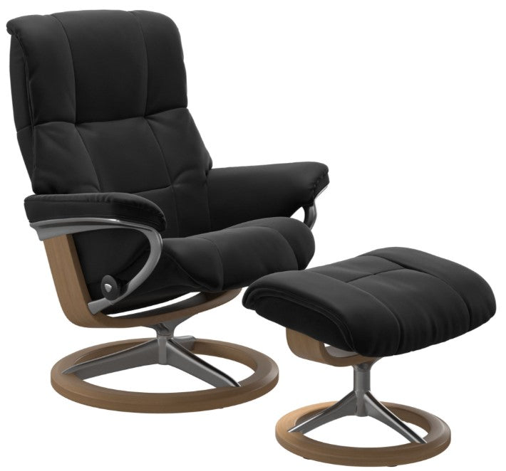 Stressless Mayfair Signature Base Chair and Ottoman