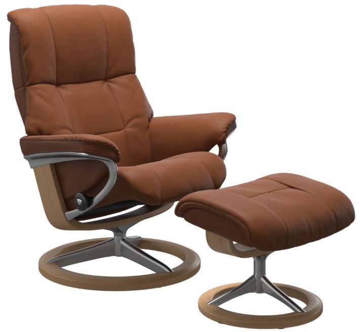 Stressless Mayfair Signature Base Chair and Ottoman