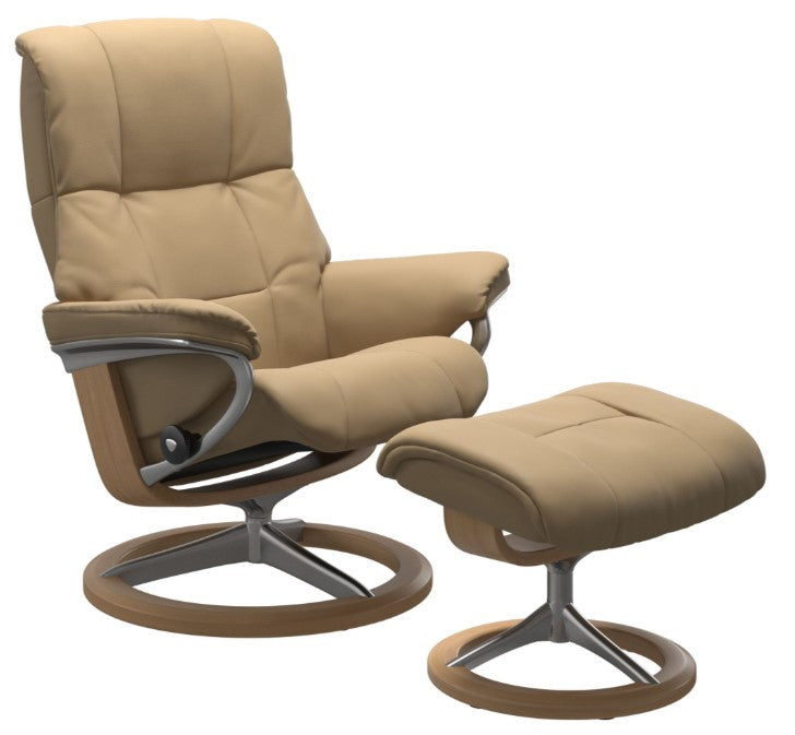 Stressless Mayfair Signature Base Chair and Ottoman