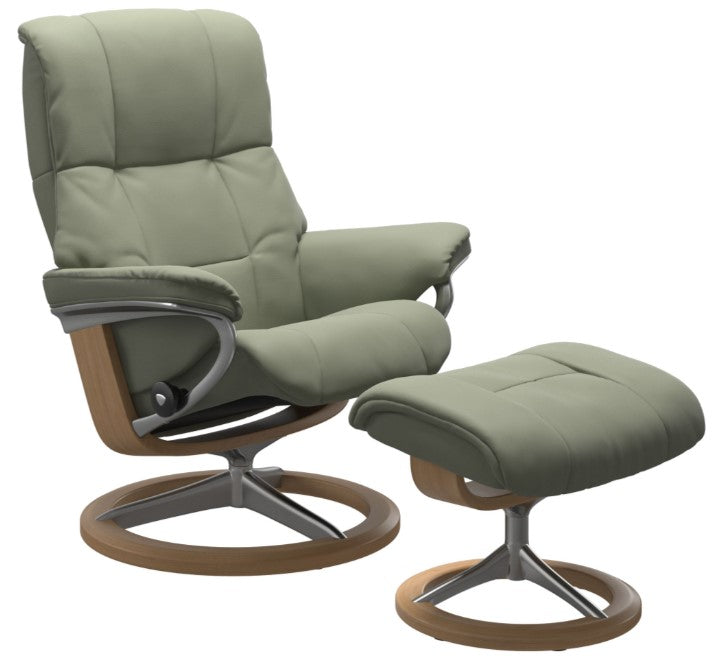 Stressless Mayfair Signature Base Chair and Ottoman