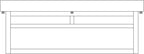 Line drawing of a rectangular light frame with horizontal lines