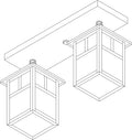 Mission 2 Light Ceiling Mount MCM-5/2T