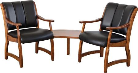 Midland 2 seat Client Chair with Corner Table MDM-BER