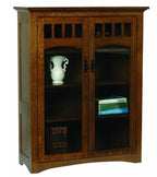 Mission Bookcase Class C with full length glass doors
