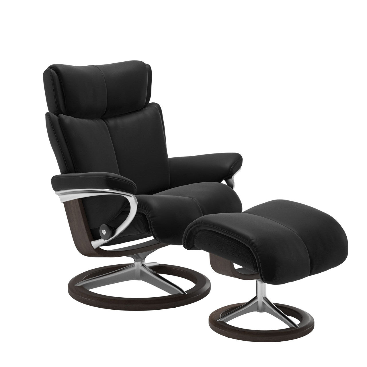 Stressless Magic Signature Base Chair and Ottoman