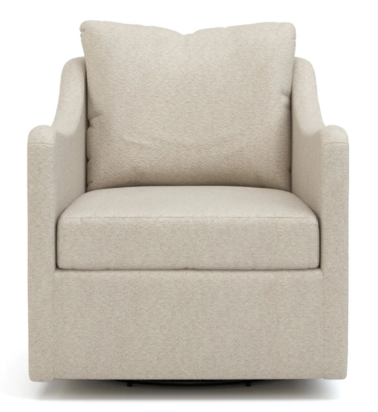Beige armchair on a white background