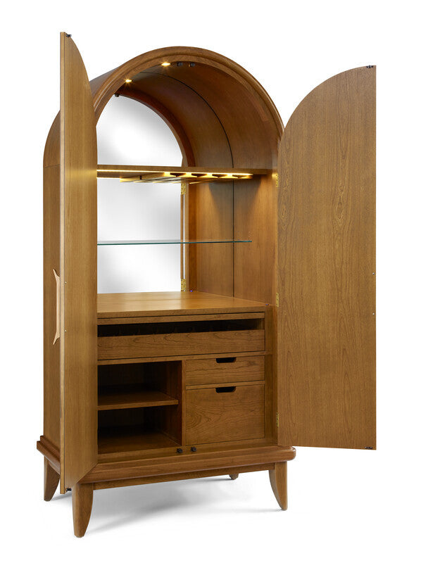 Martine Arced Stickley Bar Cabinet