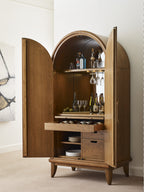 Martine Arced Stickley Bar Cabinet