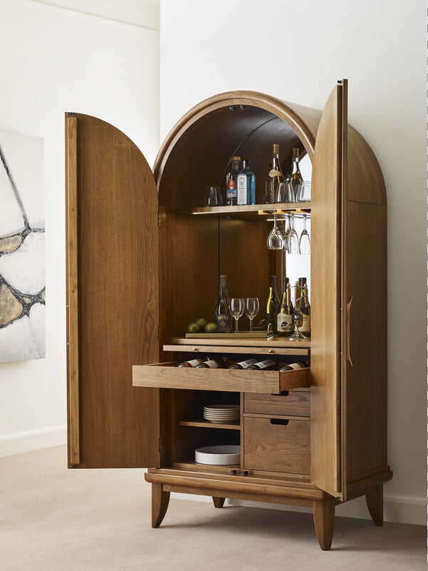 Martine Arced Stickley Bar Cabinet