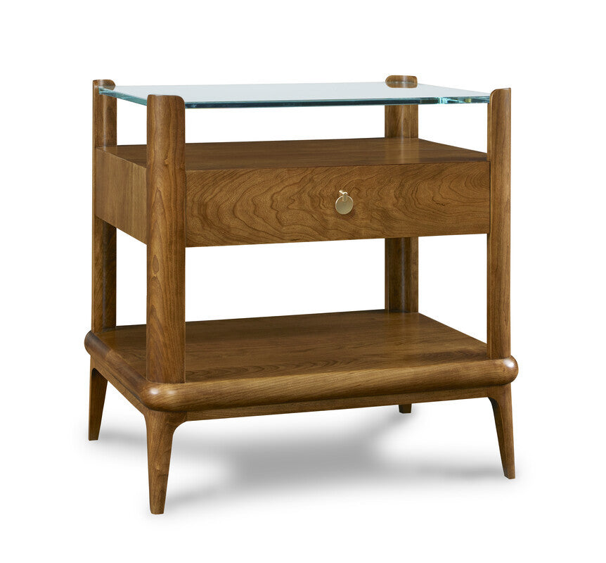 Martine Glass-Top End Table by Stickley